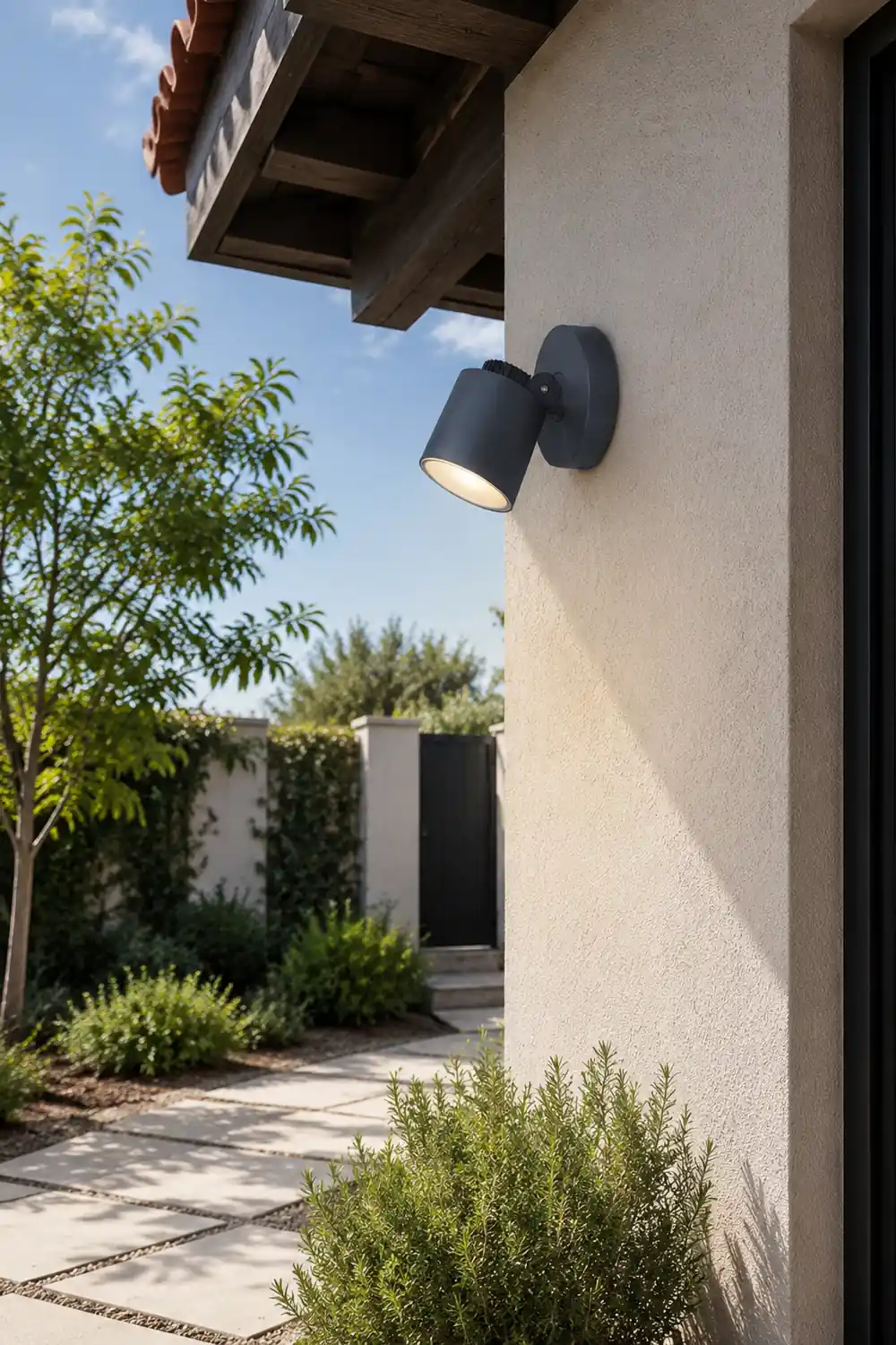 Orr Modern Camera Shape Metal/Acrylic Outdoor Waterproof Wall Lamp Spotlight, Black - Lumpaz