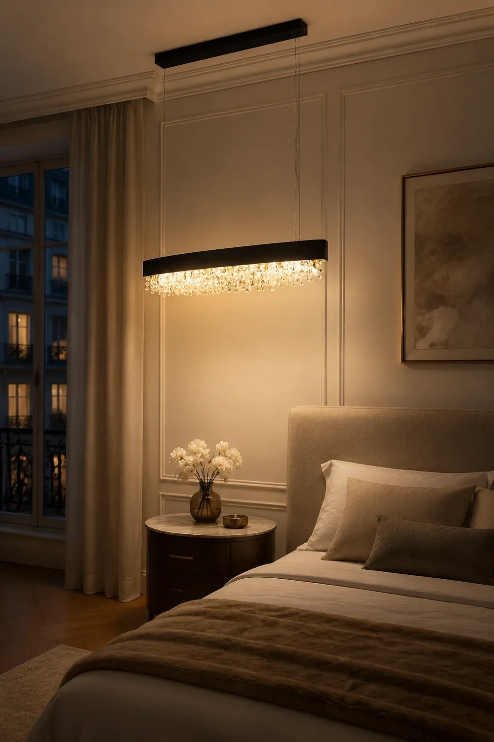 Marilyn Modern Crystal Pendant Light Black/White/Brown/Gold - Lumpaz