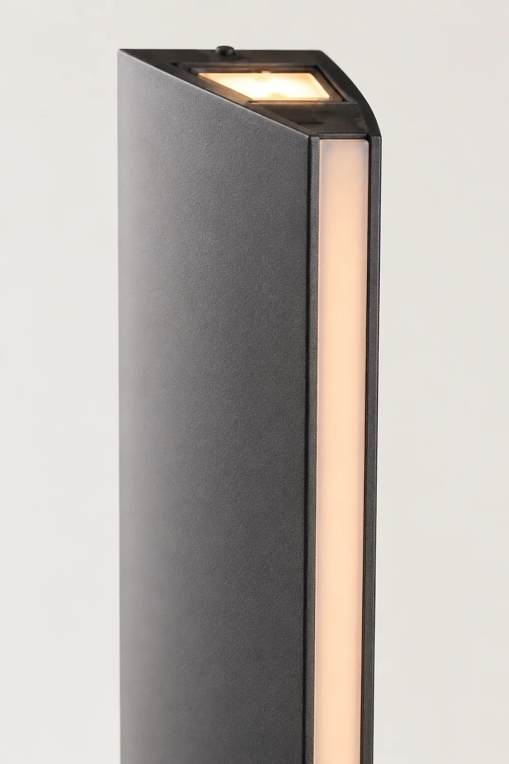 Orr Modern Triangular Prism Metal Outdoor Wall Lamp, Black/Silver - Lumpaz