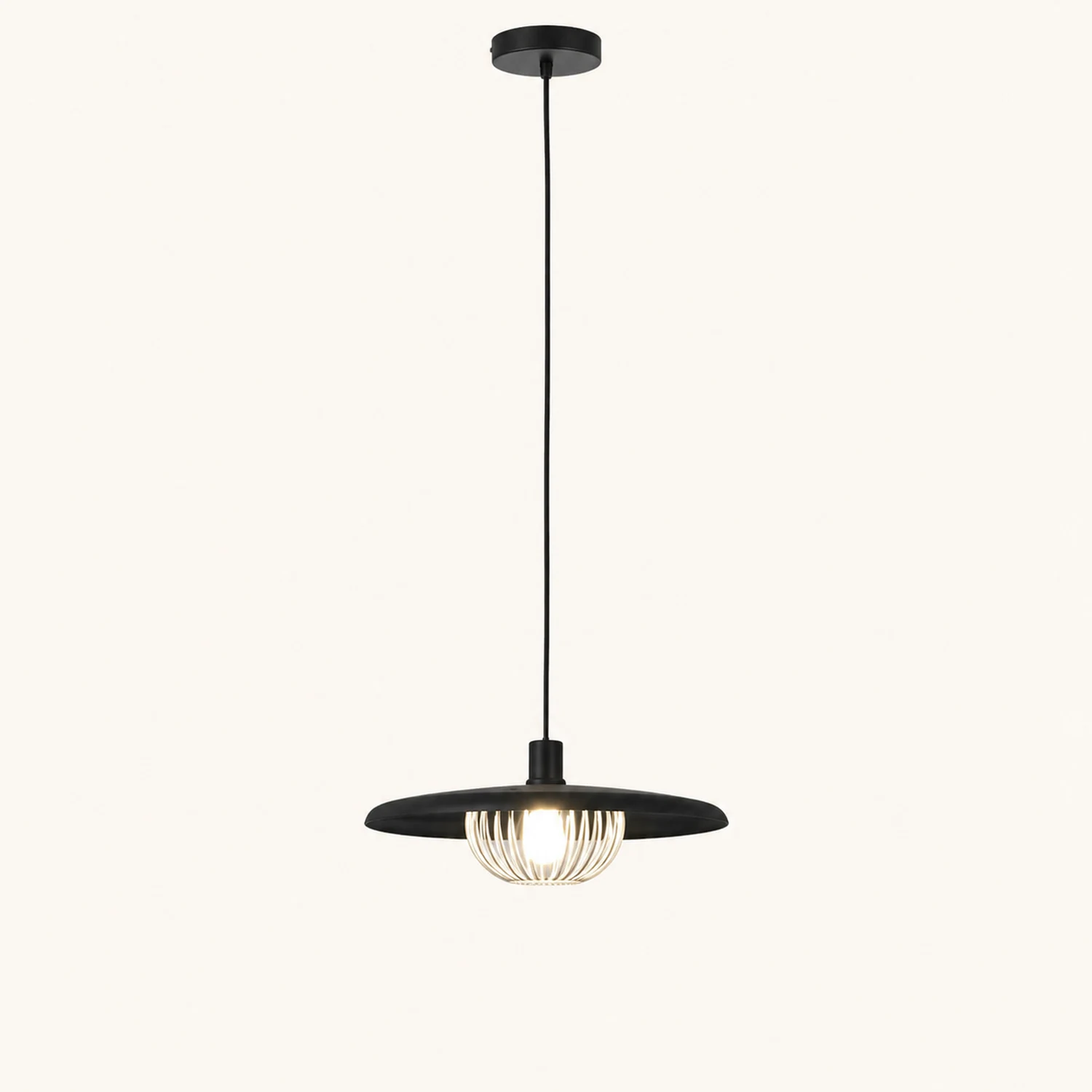 Cairns Modern Nordic Sutle Metal Pendant Light, Gold/Brown/Gray/Brown/Wood - Lumpaz