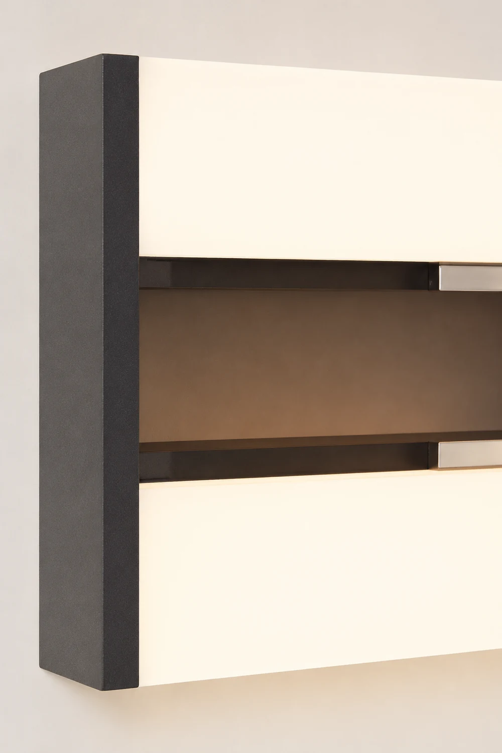 Orr Mondern Rectangular Rotatable Metal Outdoor Wall Lamp, Black - Lumpaz