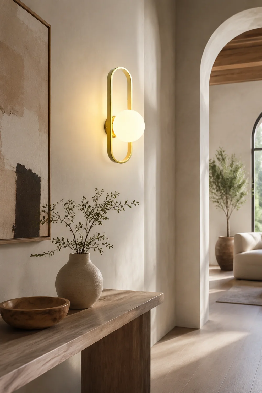 Valentina Modern Globe Bedside Wall Lamp Mount for Bedroom & Reading Room, Gold/Black - Lumpaz