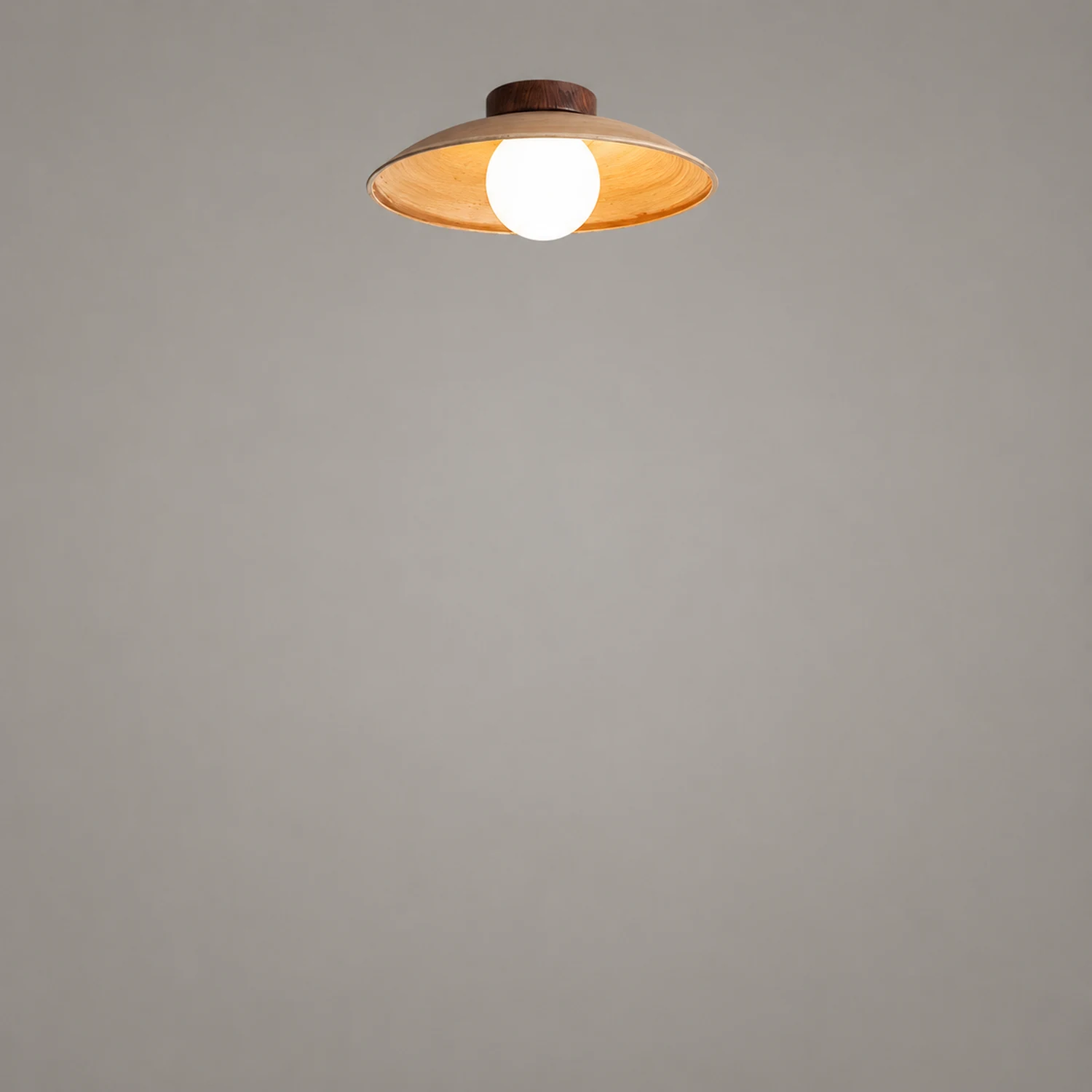 Ozawa Vintage Flush Mount Ceiling Light Wood/Metal/Glass Bar/ Hotels - Lumpaz