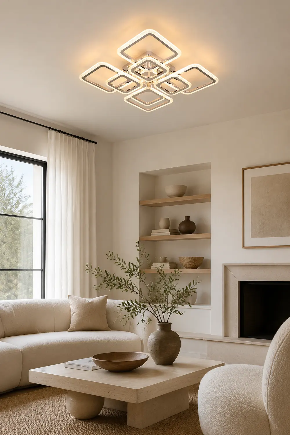 Lacey Modern Square Flush Mount Ceiling Light - Lumpaz
