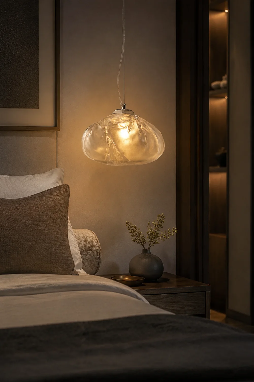 Byers Minimalist Spherical Metal/Glass Pendant Light, 3 Color - Lumpaz