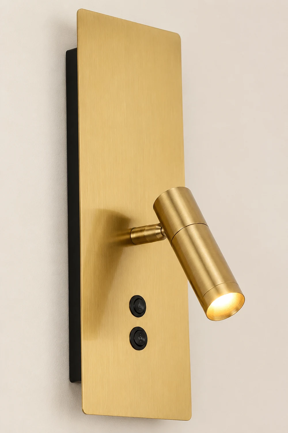 Orr Modern Flashlight Metal/Acrylic Wall Lamp Spotlight, Gold/Black/White - Lumpaz