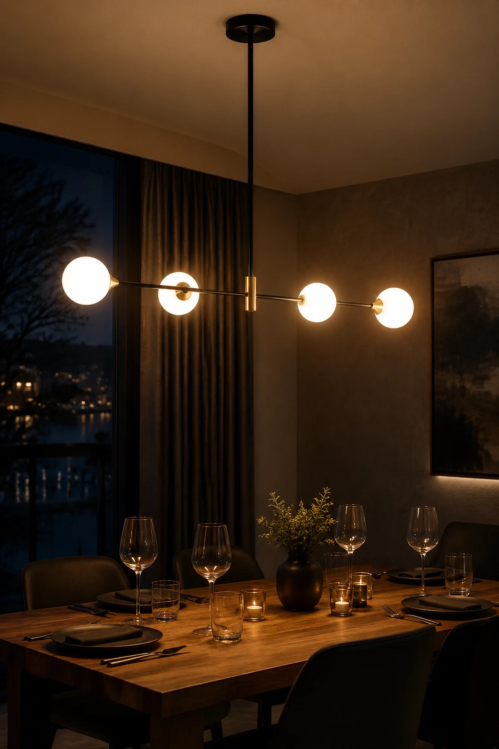 Valentina Nordic Bubble Metal Pendant Light, Black - Lumpaz