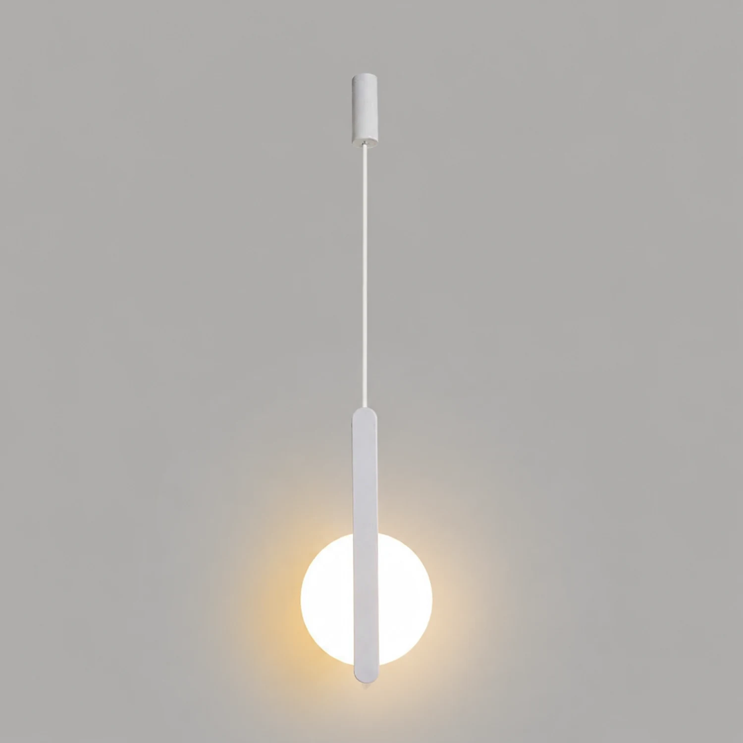 Nyla Modern Minimalist LED Hanging Pendant Lights Black White Bedroom - Lumpaz