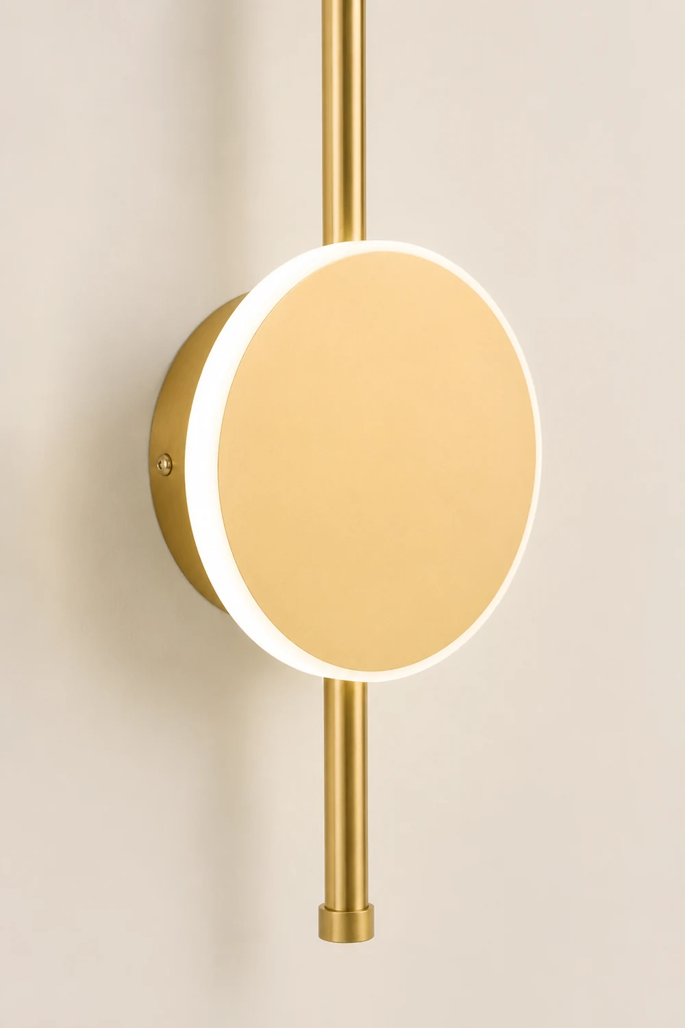 Edge Modern Round Linear Metal Wall Lamp, White/Black/Gold - Lumpaz