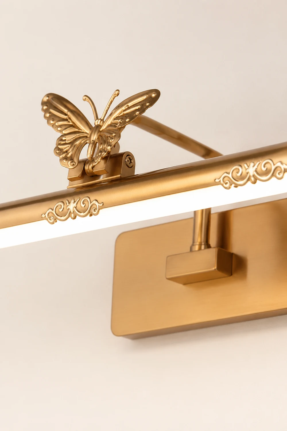 Kady Retro Butterfly Metal/Acrylic Wall Lamp, Champagne Gold - Lumpaz