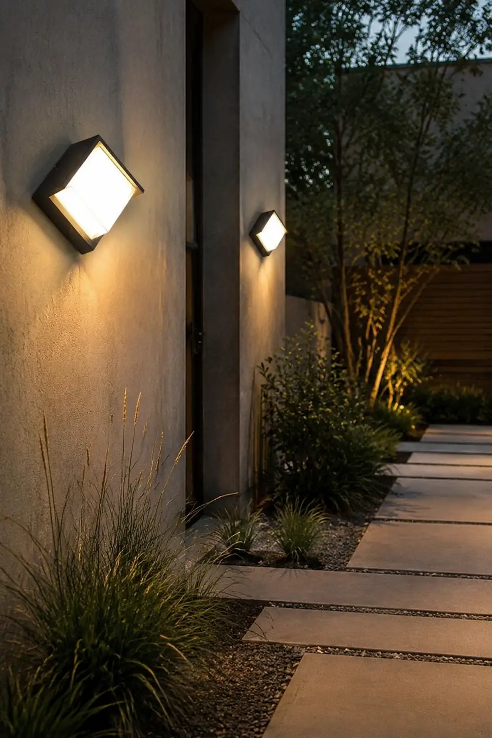 Orr Modern Square Metal Outdoor Wall Lamp, Black/White - Lumpaz
