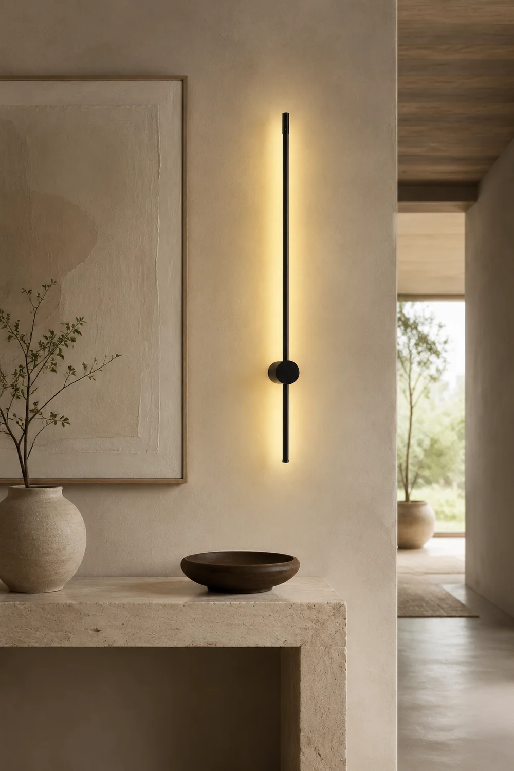Edge Modern Minimalist LED Wall Reading Lamp, Black - Lumpaz