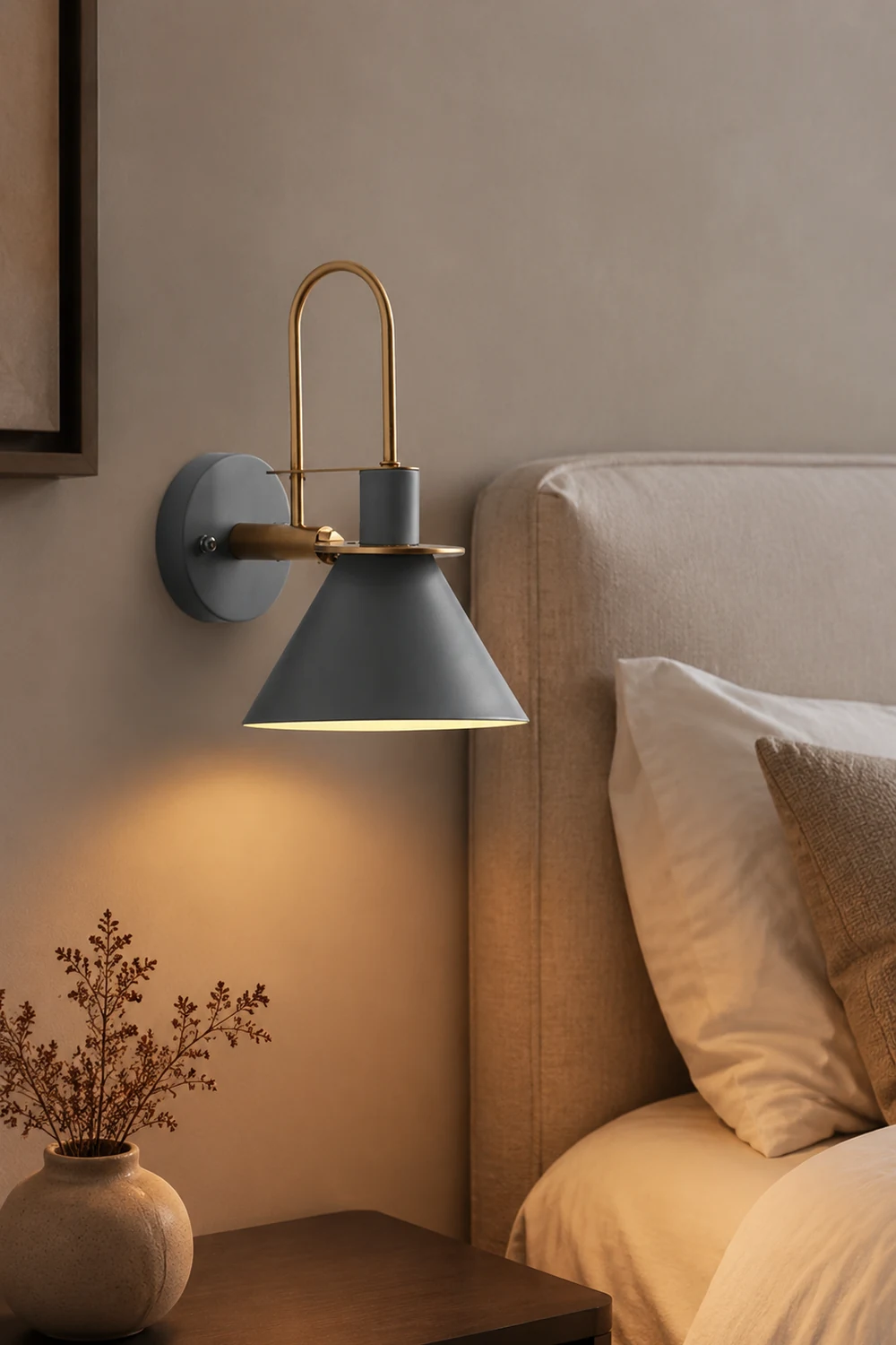 Morandi Vintage Horn Shape Metal Wall Lamp, Living room/Bedroom/Bathroom - Lumpaz