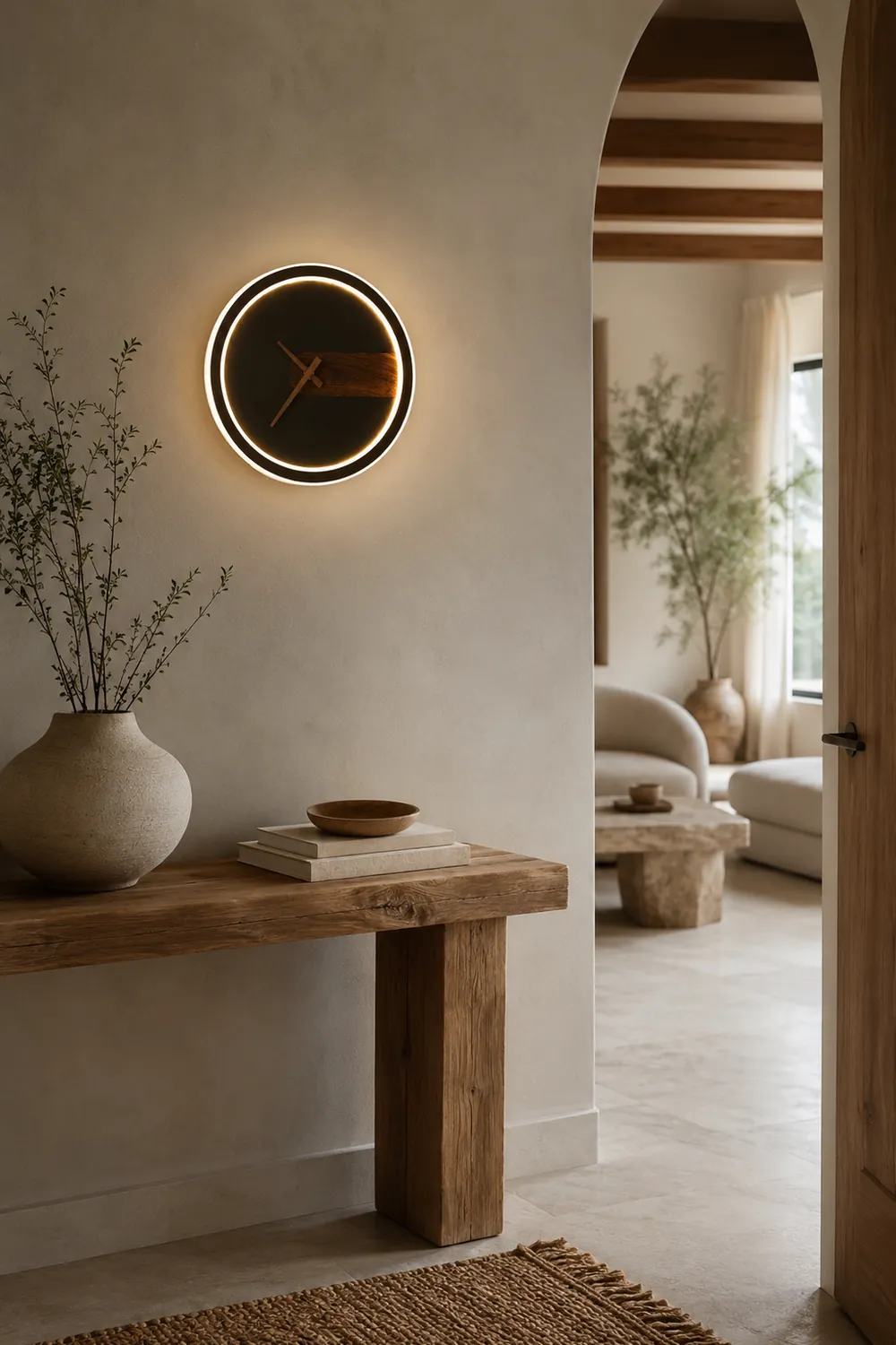 Nielsen Modern Clock Design Wall Lamp, 3 Color - Lumpaz
