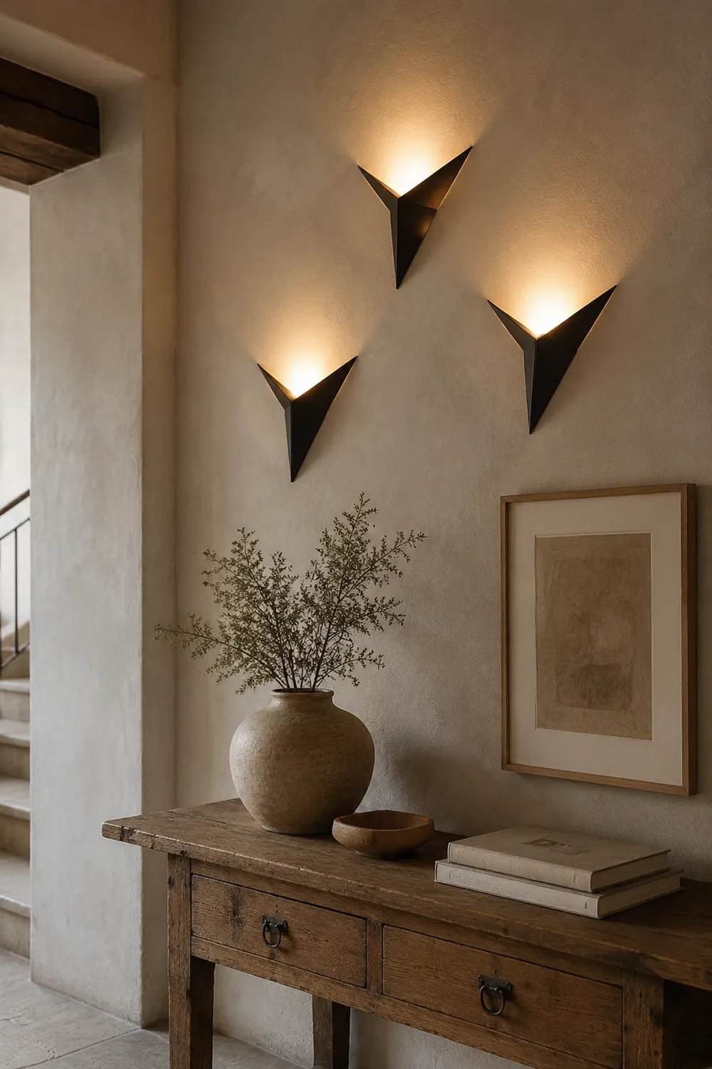 Orr Metal Modern LED Wall lamps for Bedroom, Triangle - Lumpaz