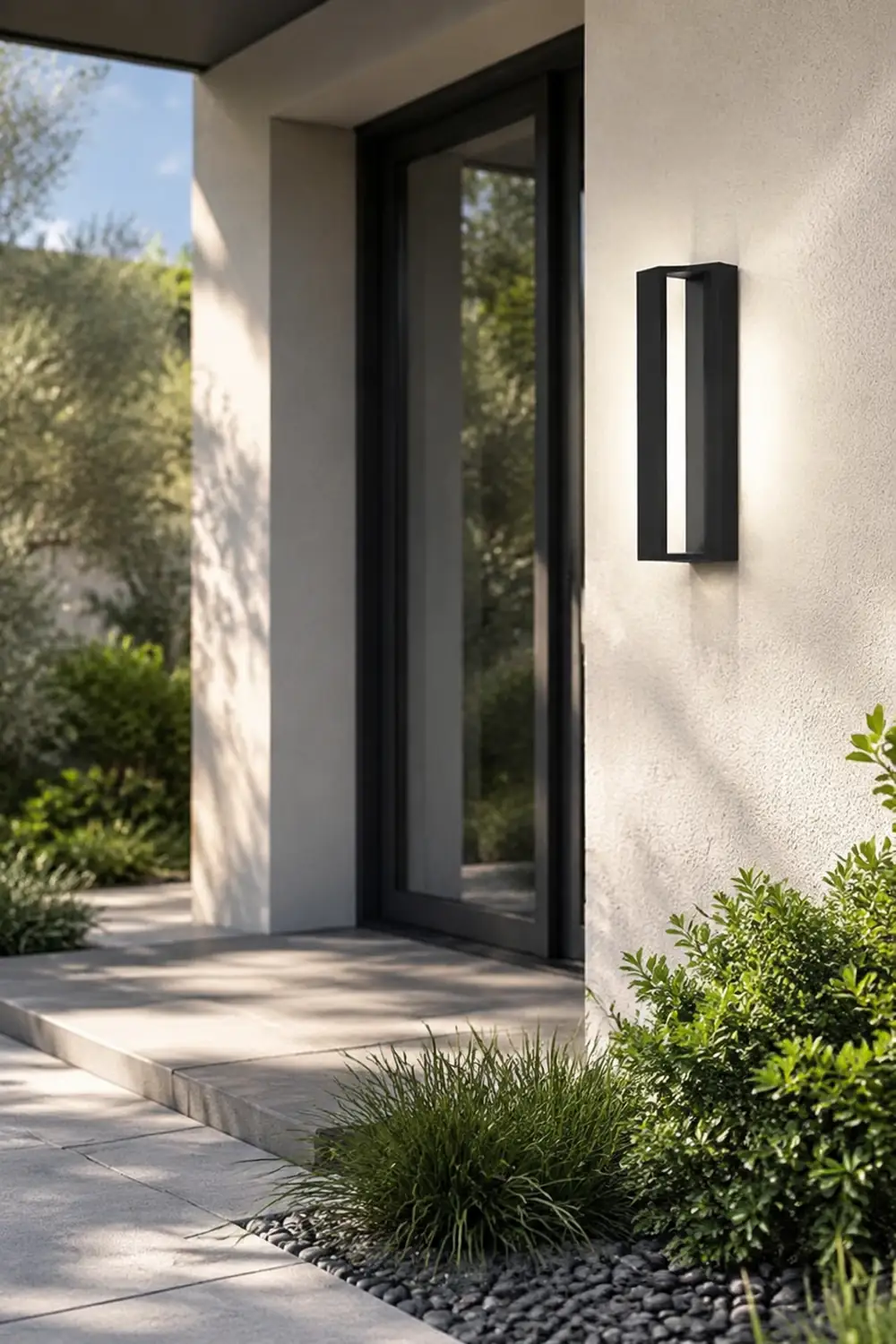 Orr Modern Hollow Metal/Acrylic Outdoor Wall Lamp, Black/White - Lumpaz