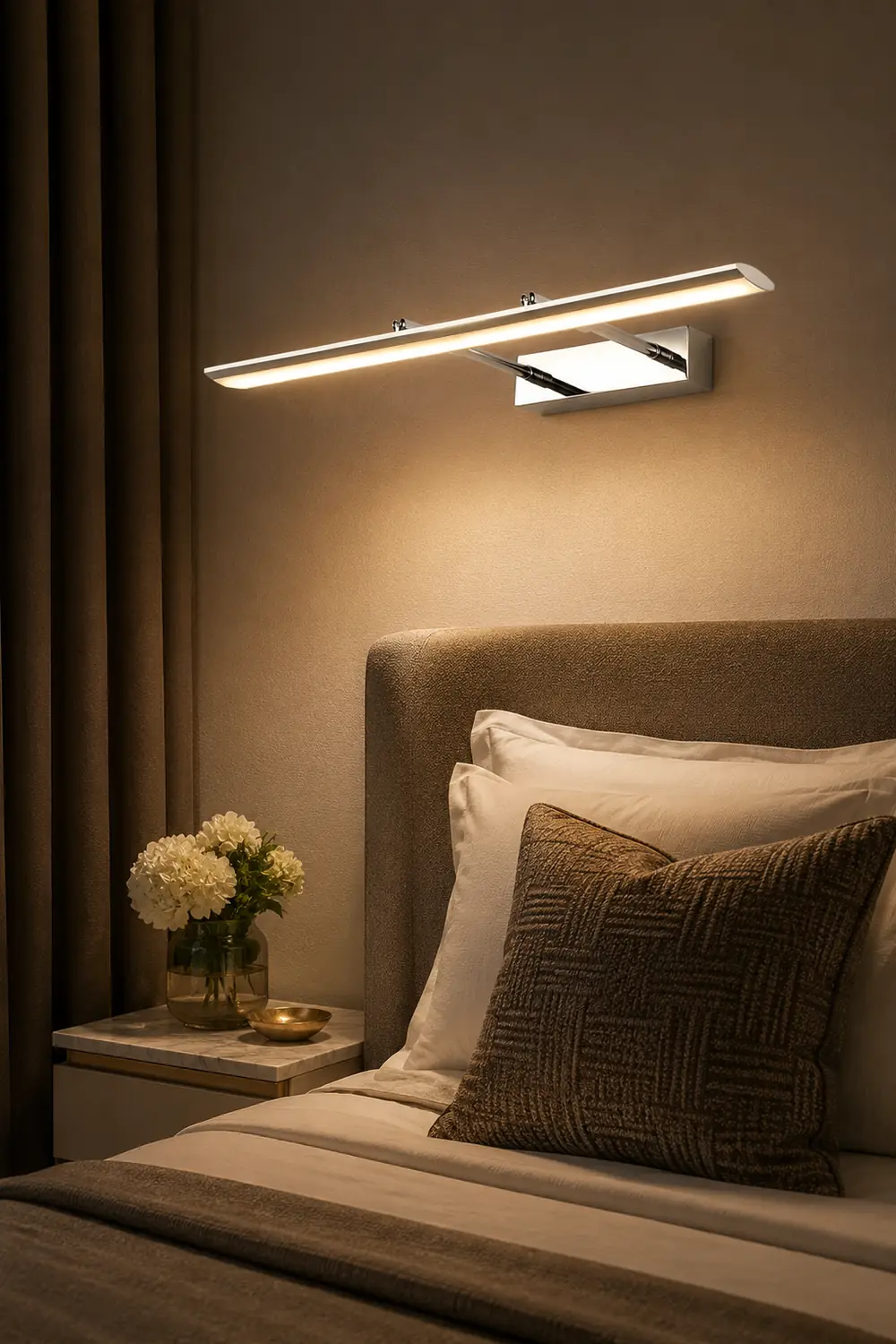 Leigh Modern Rectangular Wall Lamp,Black/Silver - Lumpaz
