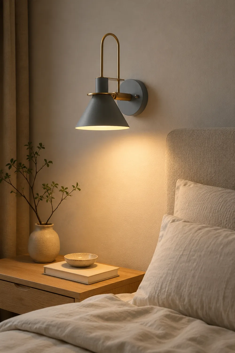 Morandi Vintage Horn Shape Metal Wall Lamp, Living room/Bedroom/Bathroom - Lumpaz