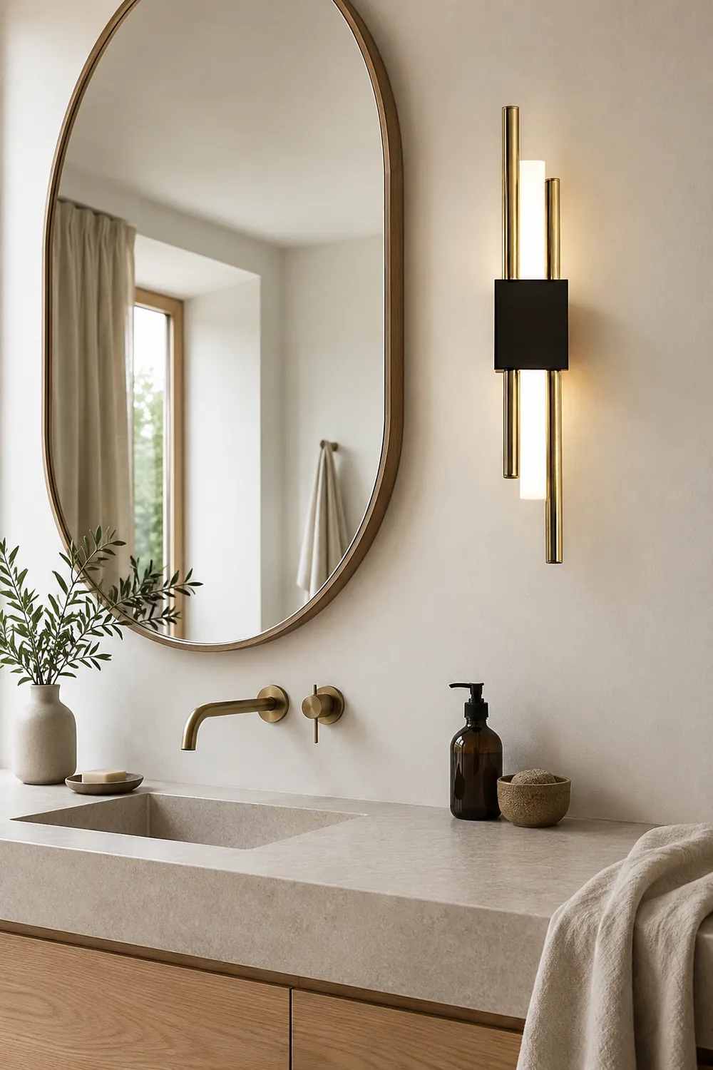 Alana Modern Bar Metal/Acrylic LED Wall Lamp Black/Gold Bedroom - Lumpaz