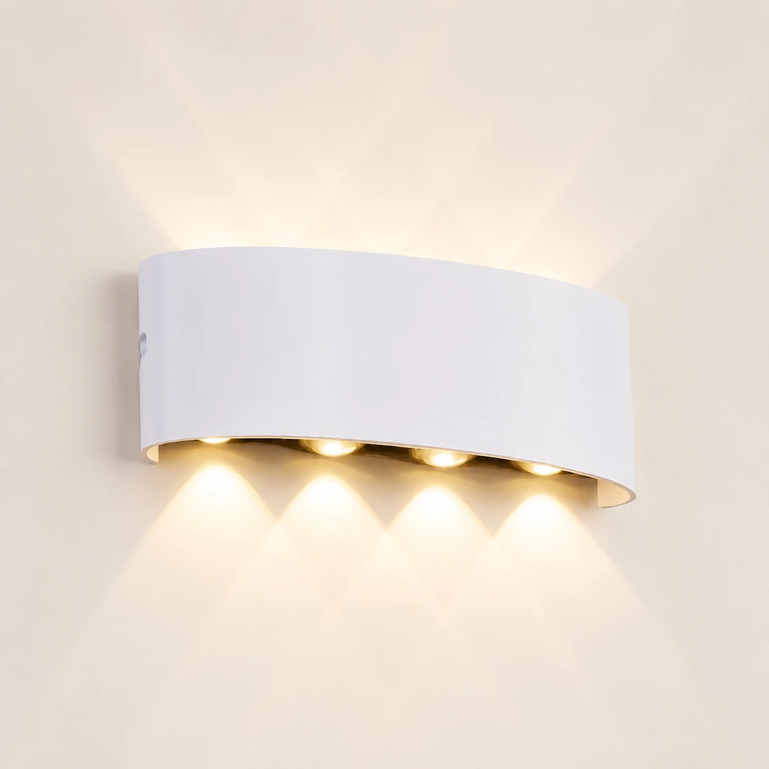Orr Modern Simple Metal/Acrylic Fixtures Up And Down LED Light Wall Lamp, Black/White - Lumpaz