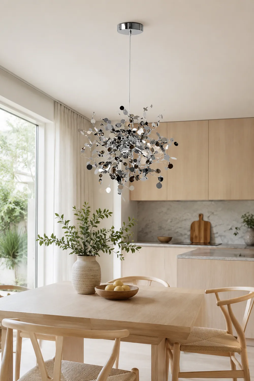 Ophelia Artsy Classy Cluster Fireworks Pendant Light, Stainless steel - Lumpaz