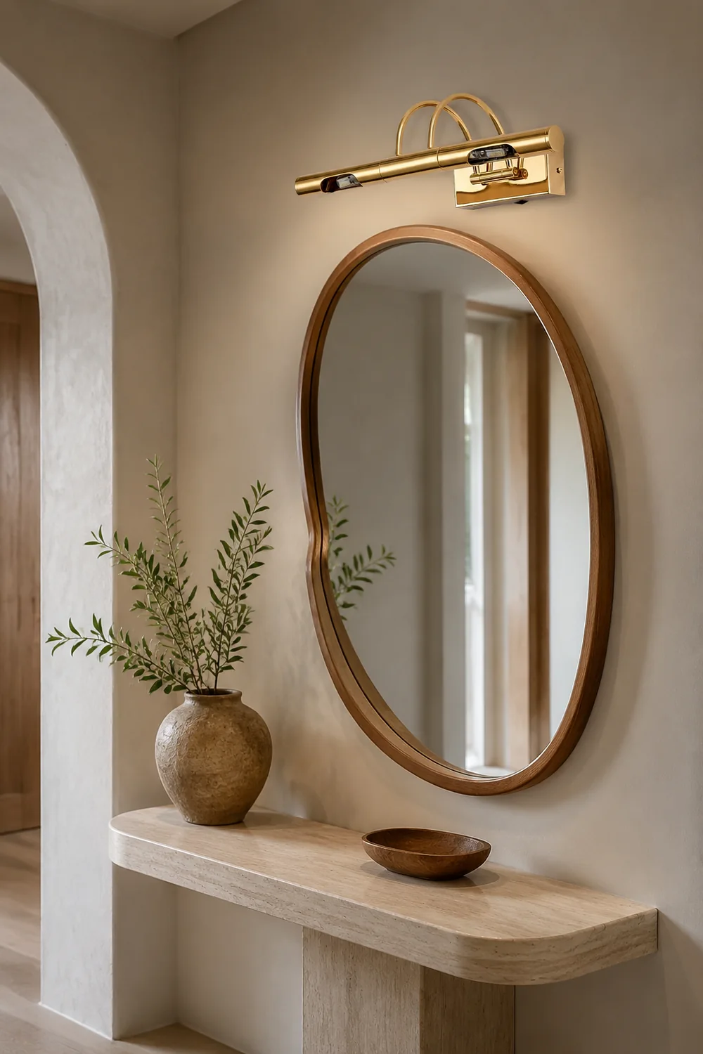 Freja Retro Cylindrical Metal Wall Lamp, Gold, Bathroom - Lumpaz