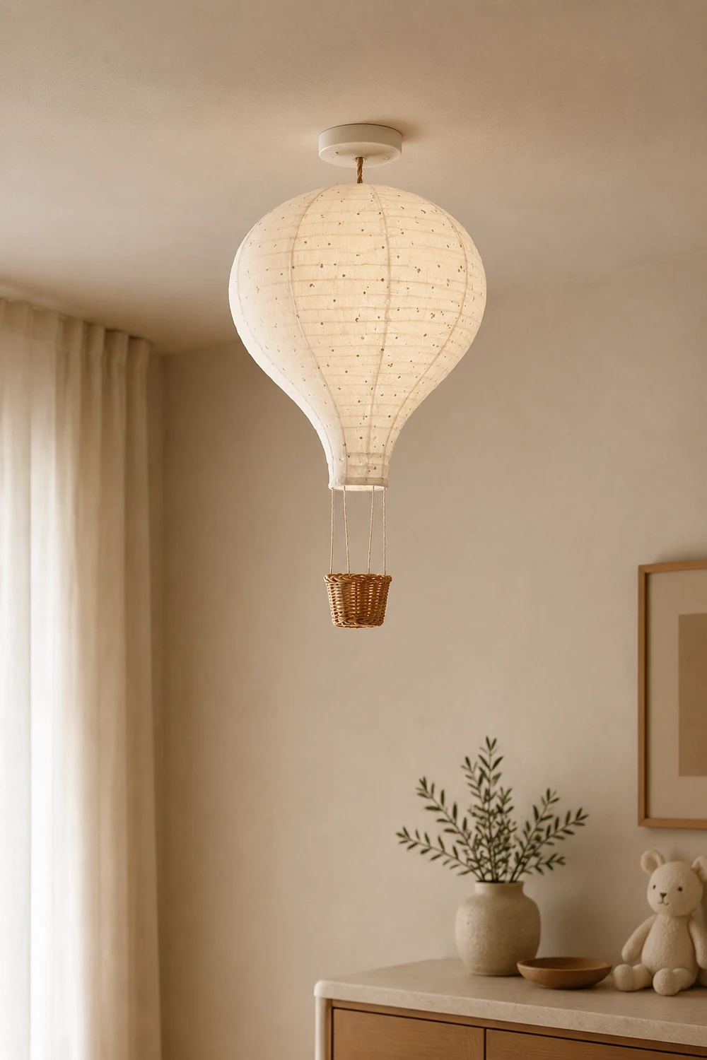 Morandi Modern Design LED Flush Mount Ceiling Light White Fabric Bedroom Kitchen - Lumpaz