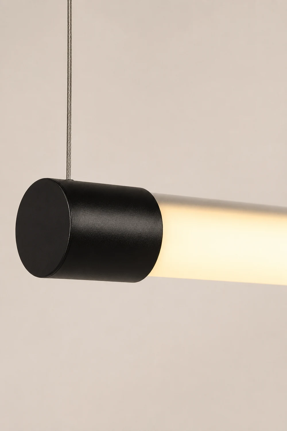 Edge Minimalist Linear Office Pendant Light Black/Silver - Lumpaz