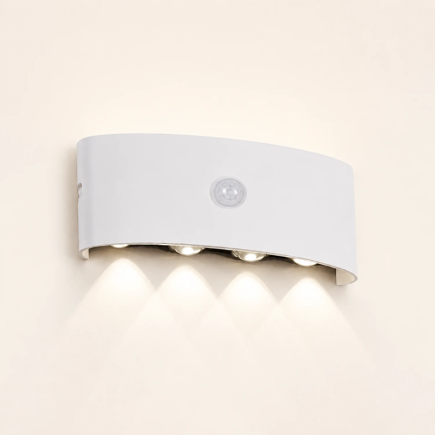 Orr Modern Simple Metal/Acrylic Fixtures Up And Down LED Light Wall Lamp, Black/White - Lumpaz
