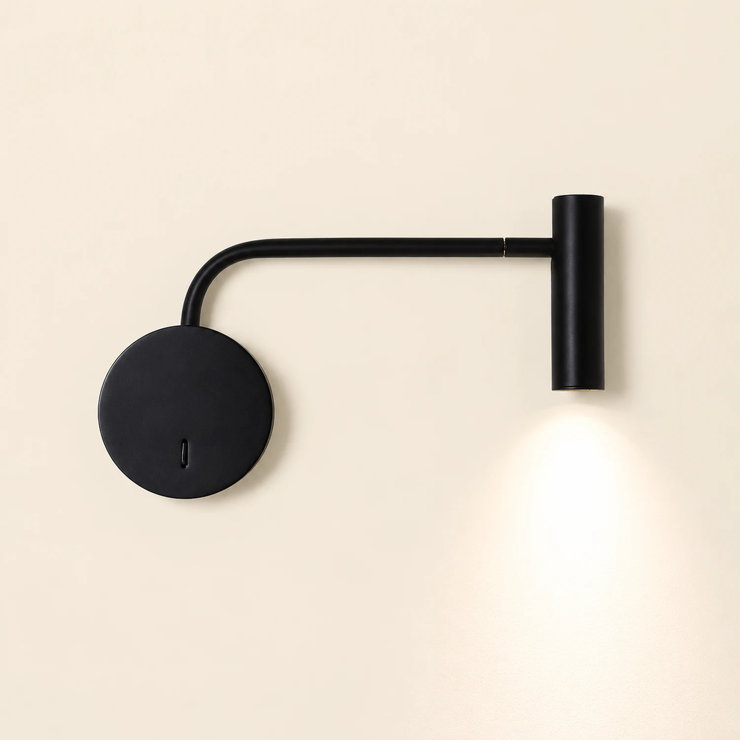 Orr Wall Lamps Swing Arm Modern, LED Spotlight, Black/White/Gold, Corridor - Lumpaz