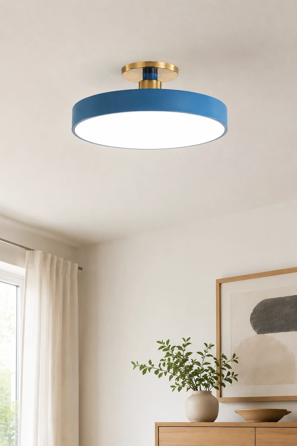 Morandi Nordic Minimalist Round Flush Mount Ceiling Light - Lumpaz