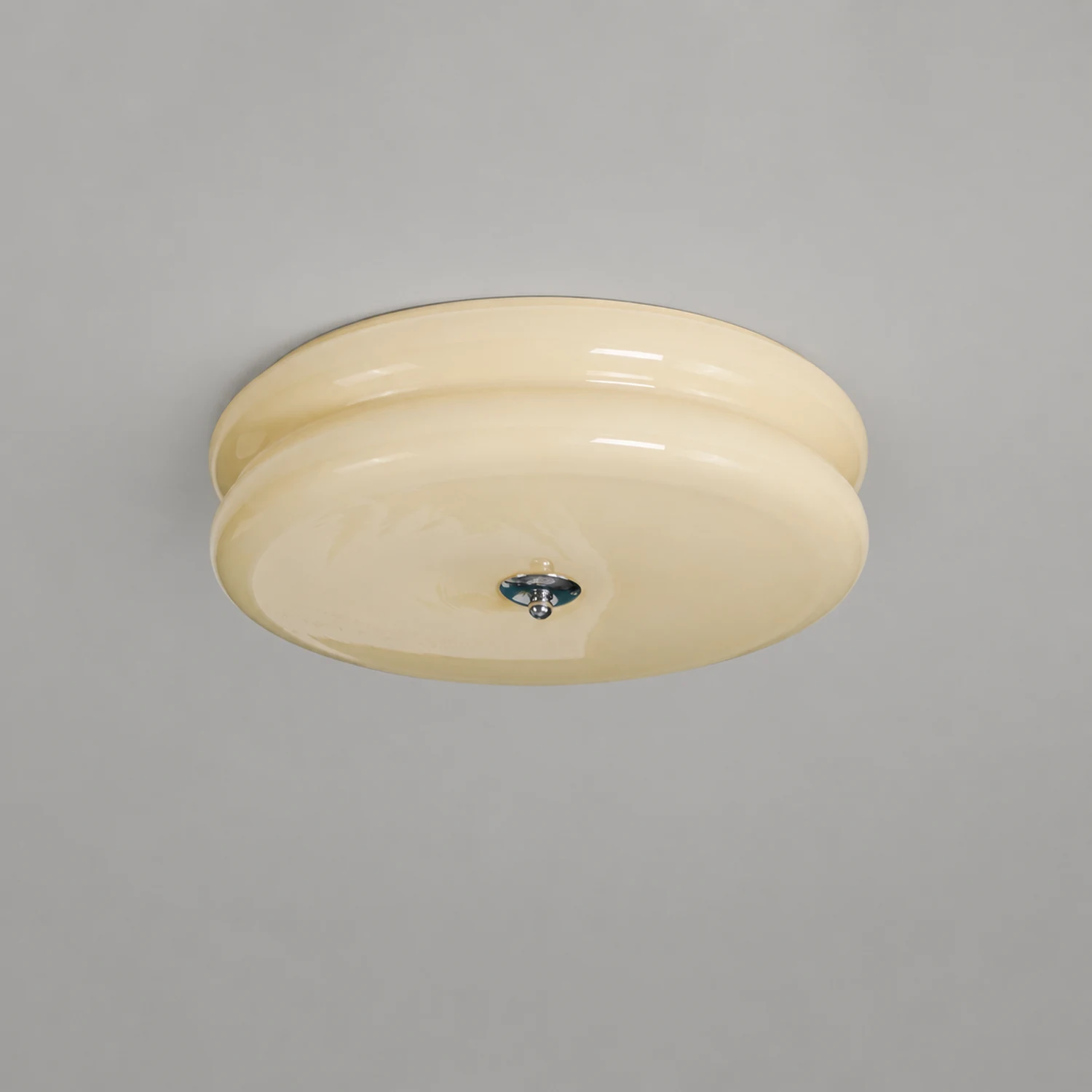 Morandi Modern Round Flush Mount Ceiling Light, White/Beige - Lumpaz