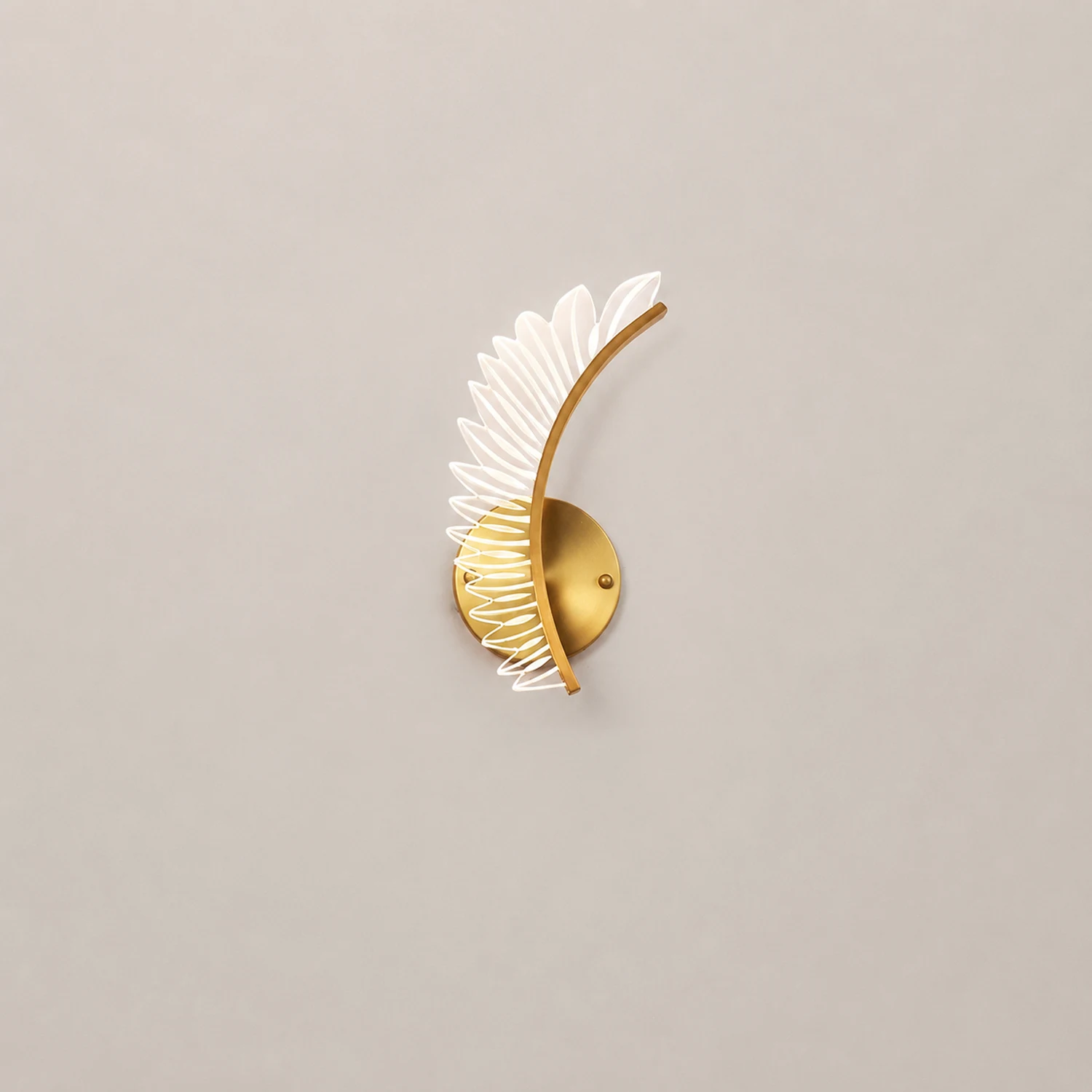 Kristy Modern Crystal Wall Lamp Gold Wings Design Sconce for Bedroom - Lumpaz