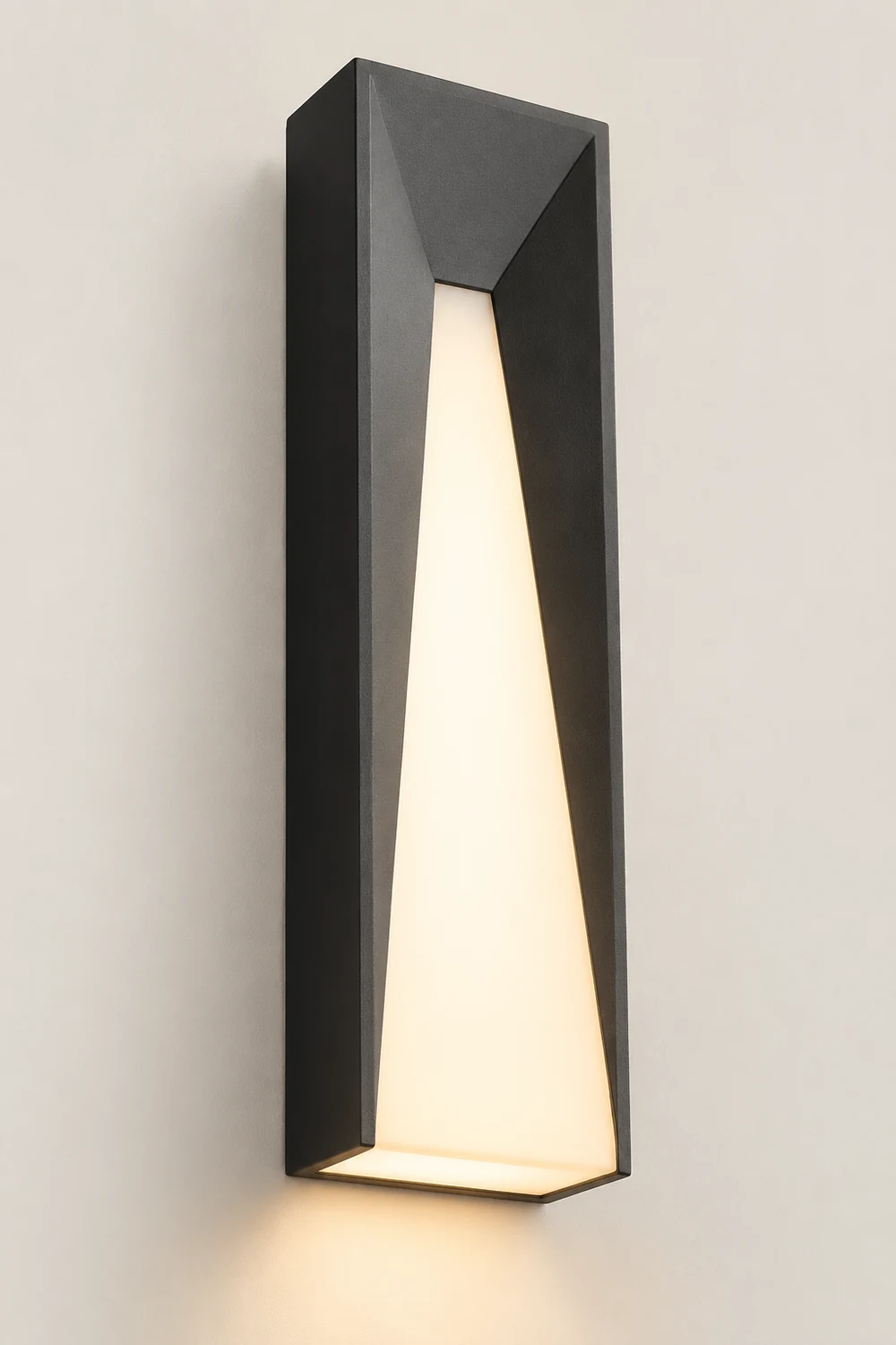 Orr Modern Rectangular Metal Outdoor Wall Lamp, Black/White - Lumpaz