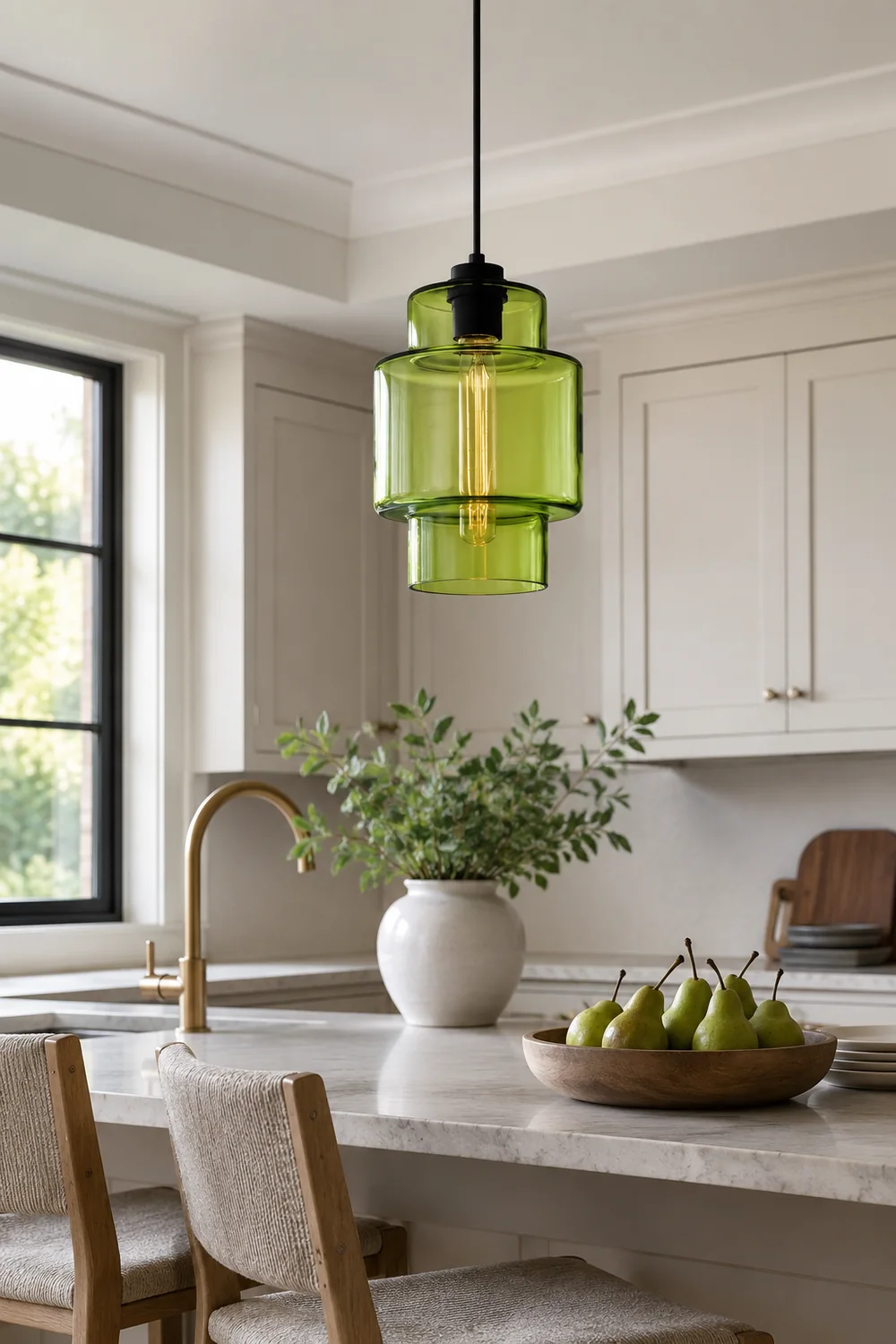 Zaid Modern Art Deco LED Cylindrical Metal/Glass Pendant Light - Lumpaz