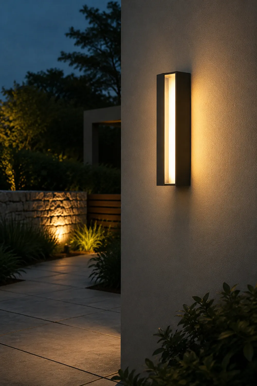 Orr Modern Hollow Metal/Acrylic Outdoor Wall Lamp, Black/White - Lumpaz