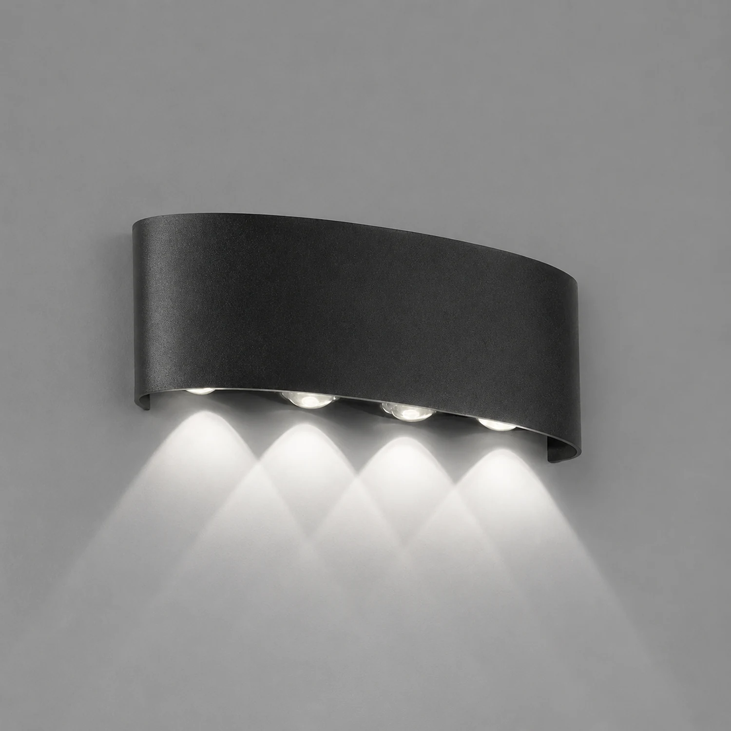 Orr Modern Simple Metal/Acrylic Fixtures Up And Down LED Light Wall Lamp, Black/White - Lumpaz