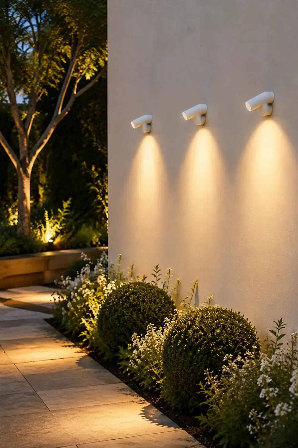 Orr Modern Waterproof Outdoor Wall Lighting, White & Black - Lumpaz