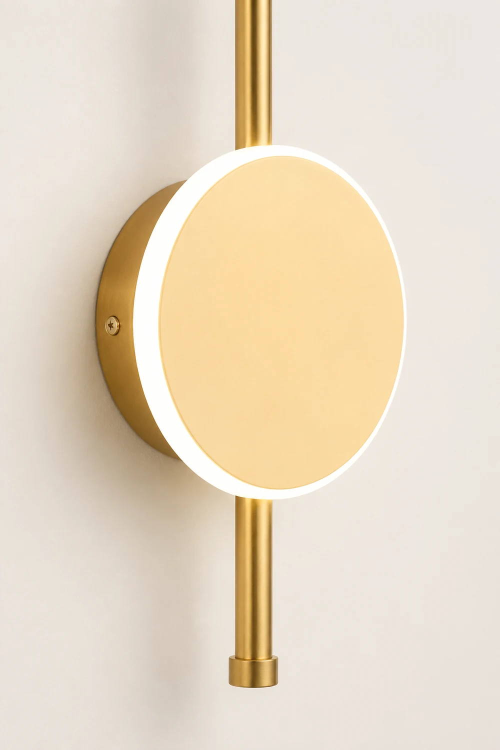 Edge Modern Round Linear Metal Wall Lamp, White/Black/Gold - Lumpaz