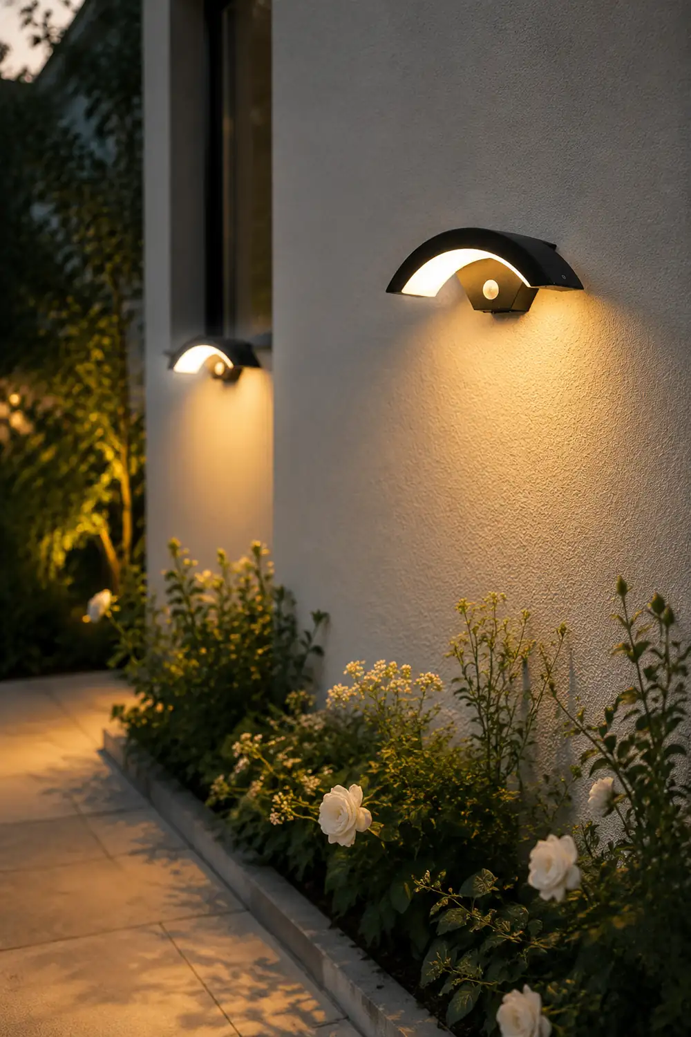 Orr Nordic Arc Metal LED Outdoor Wall Lamp, Black - Lumpaz
