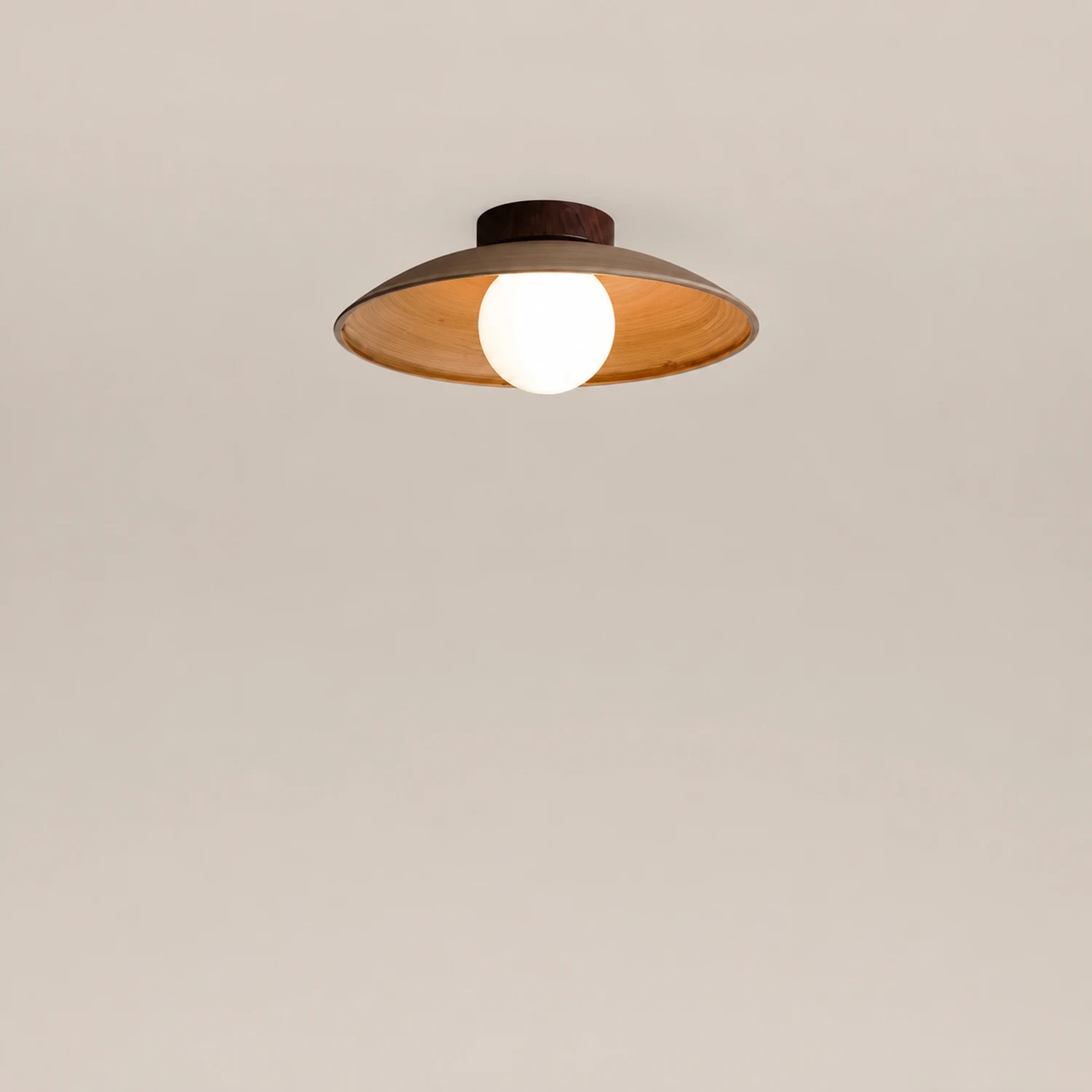 Ozawa Vintage Flush Mount Ceiling Light Wood/Metal/Glass Bar/ Hotels - Lumpaz