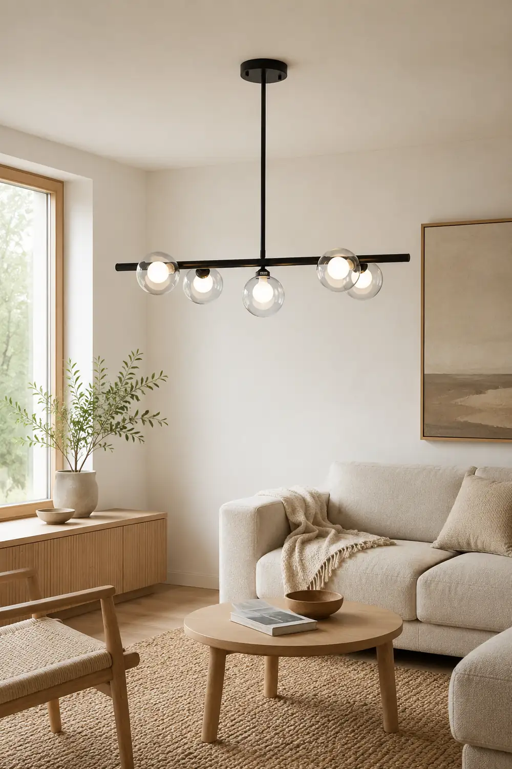 Valentina Nordic Linear Pendant Light Black Gold Kitchen Islands - Lumpaz
