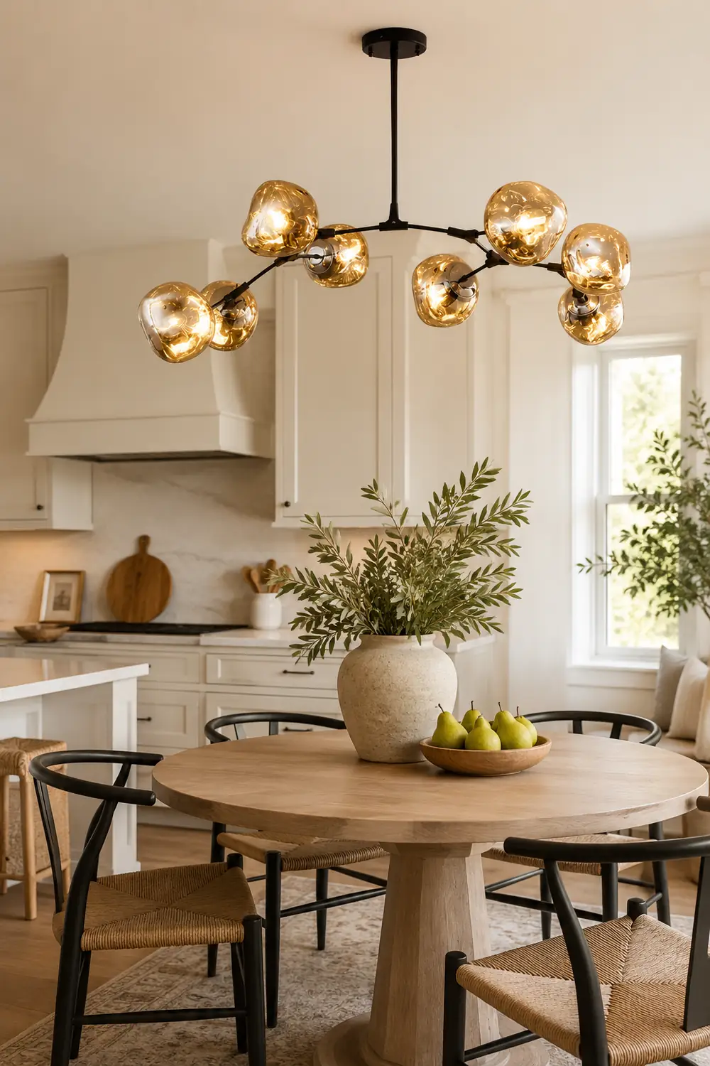 Mirza Modern Globe Lava 3 Pendant Light Fixture 3/6/8 Head - Lumpaz