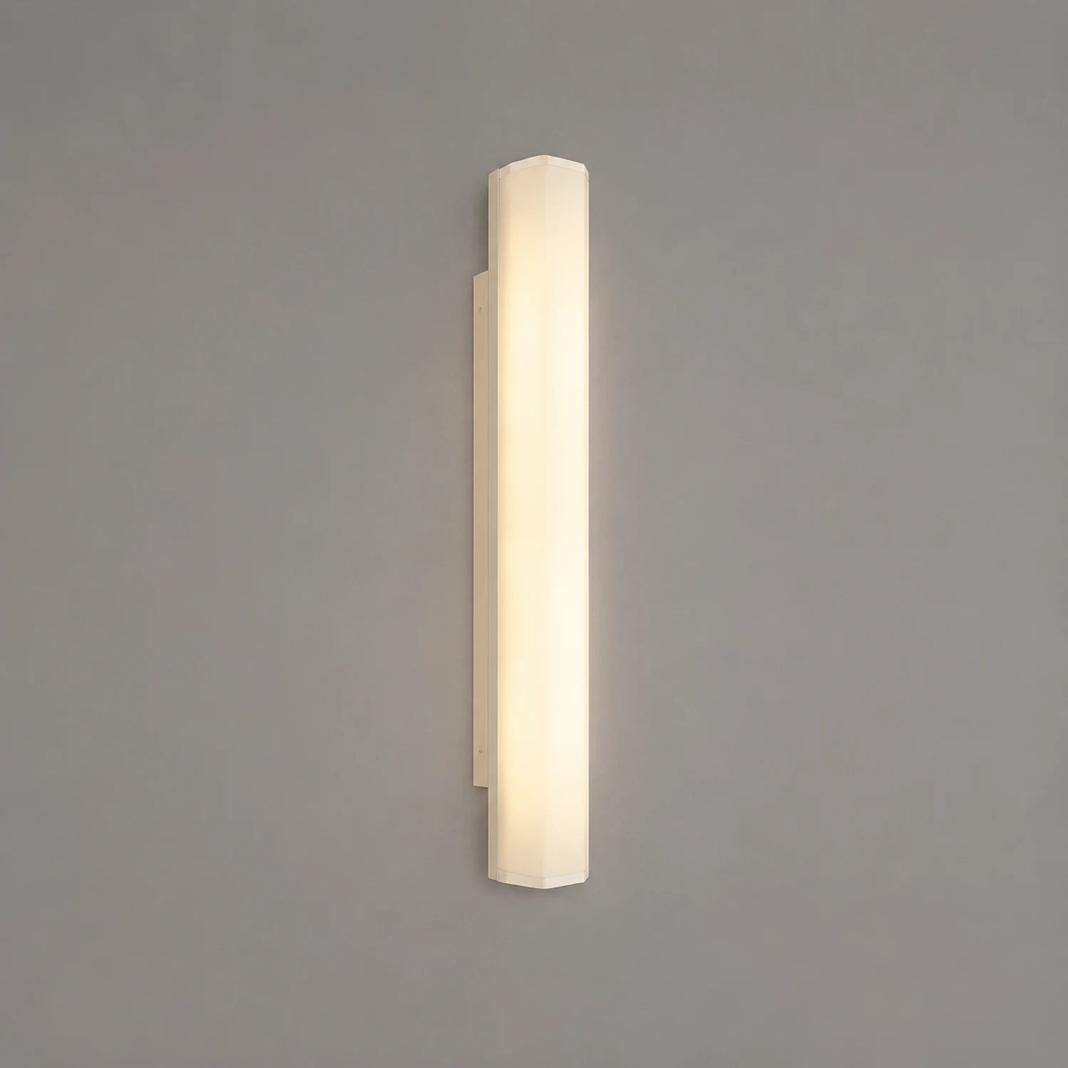 Edge Modern Rectangular Resin Outdoor Wall Lamp, White - Lumpaz