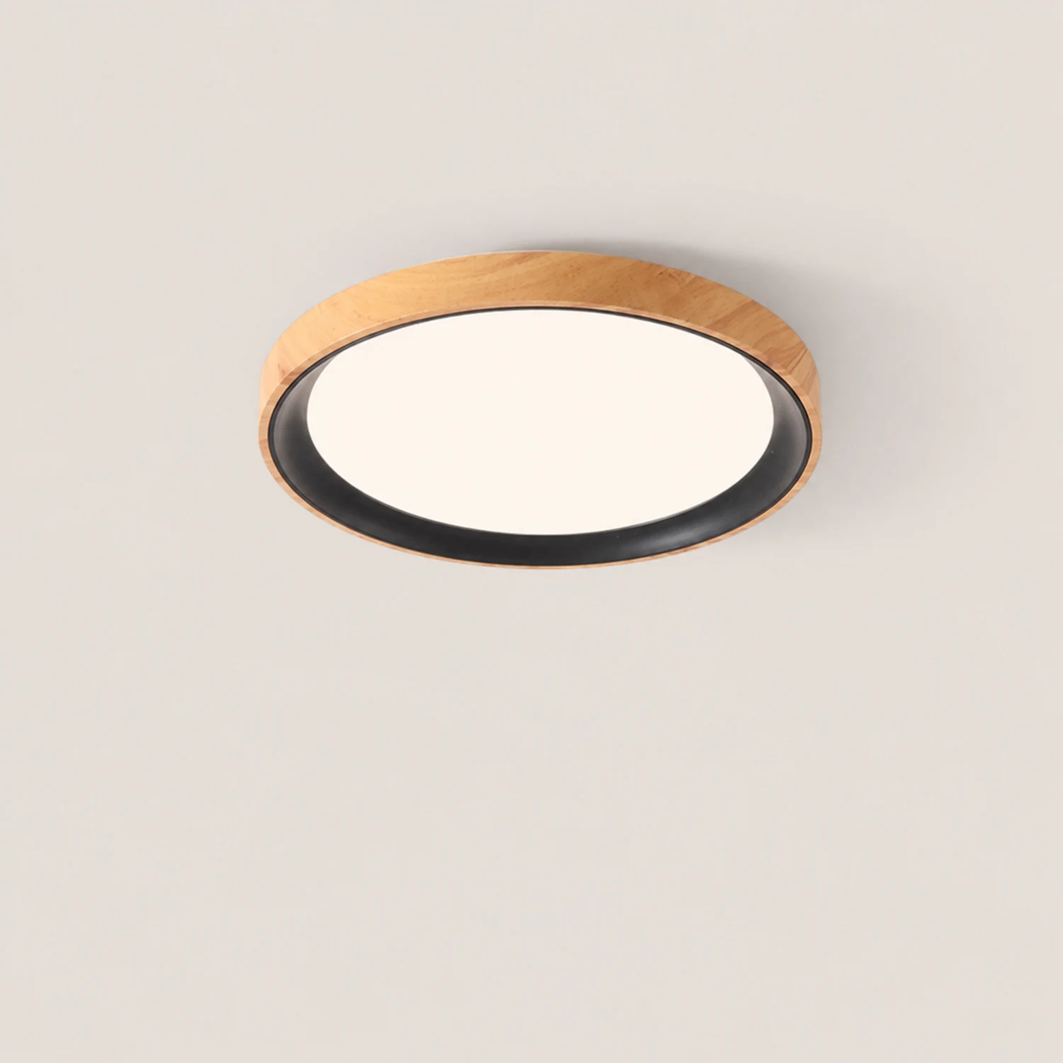 Quinn Modern LED Flush Mount Lighting White Wood/Acrylic Kitchen - Lumpaz