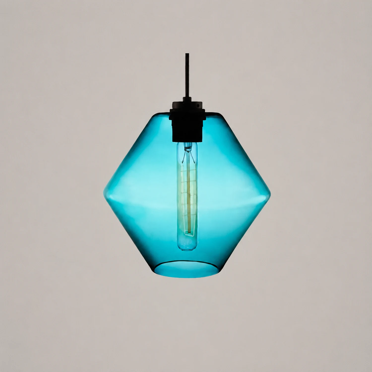 Zaid Modern Art Deco LED Cylindrical Metal/Glass Pendant Light - Lumpaz