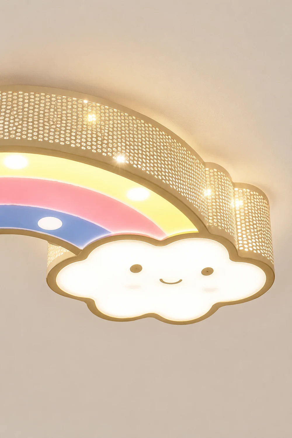 Freja Modern Rainbow/Rabbit Acrylic Flush Mount Ceiling Light - Lumpaz