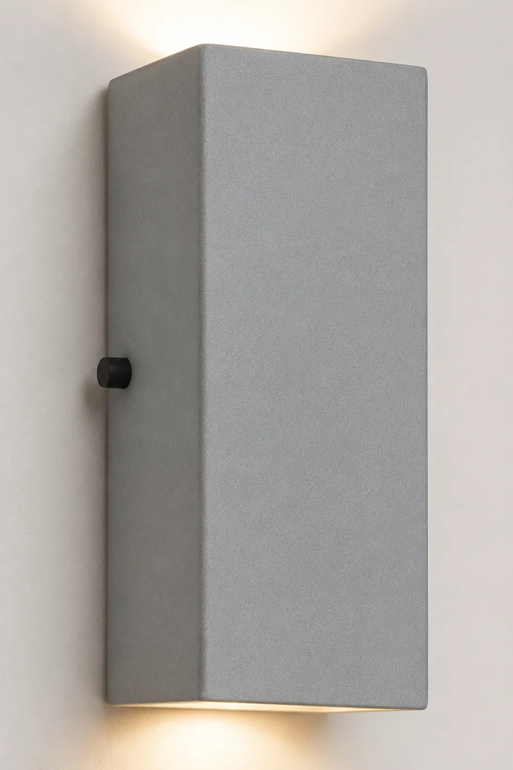 Orr Minimalist Cement Square Outdoor Wall Lamp, White - Lumpaz