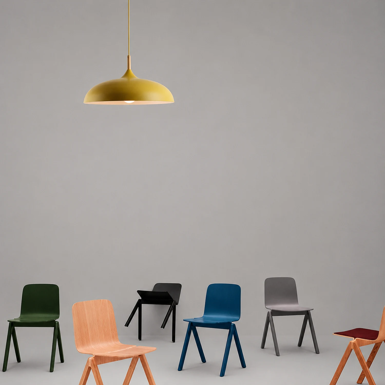 Leilani Modern Pendant Light Dome Macaron Metal Dining Room - Lumpaz