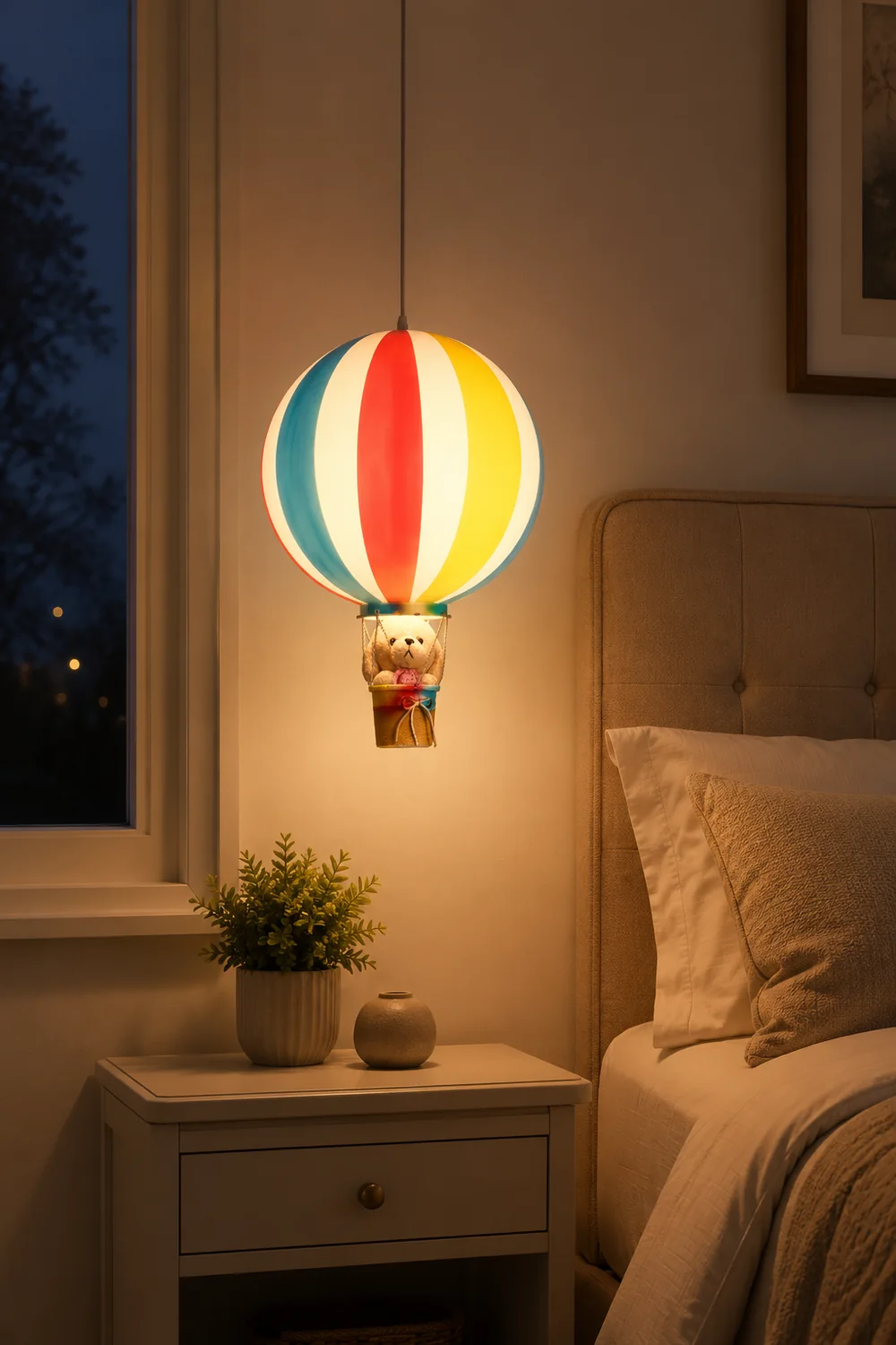 Nordic Creative Colorful Balloon Acrylic Pendant Light, Bedroom - Lumpaz